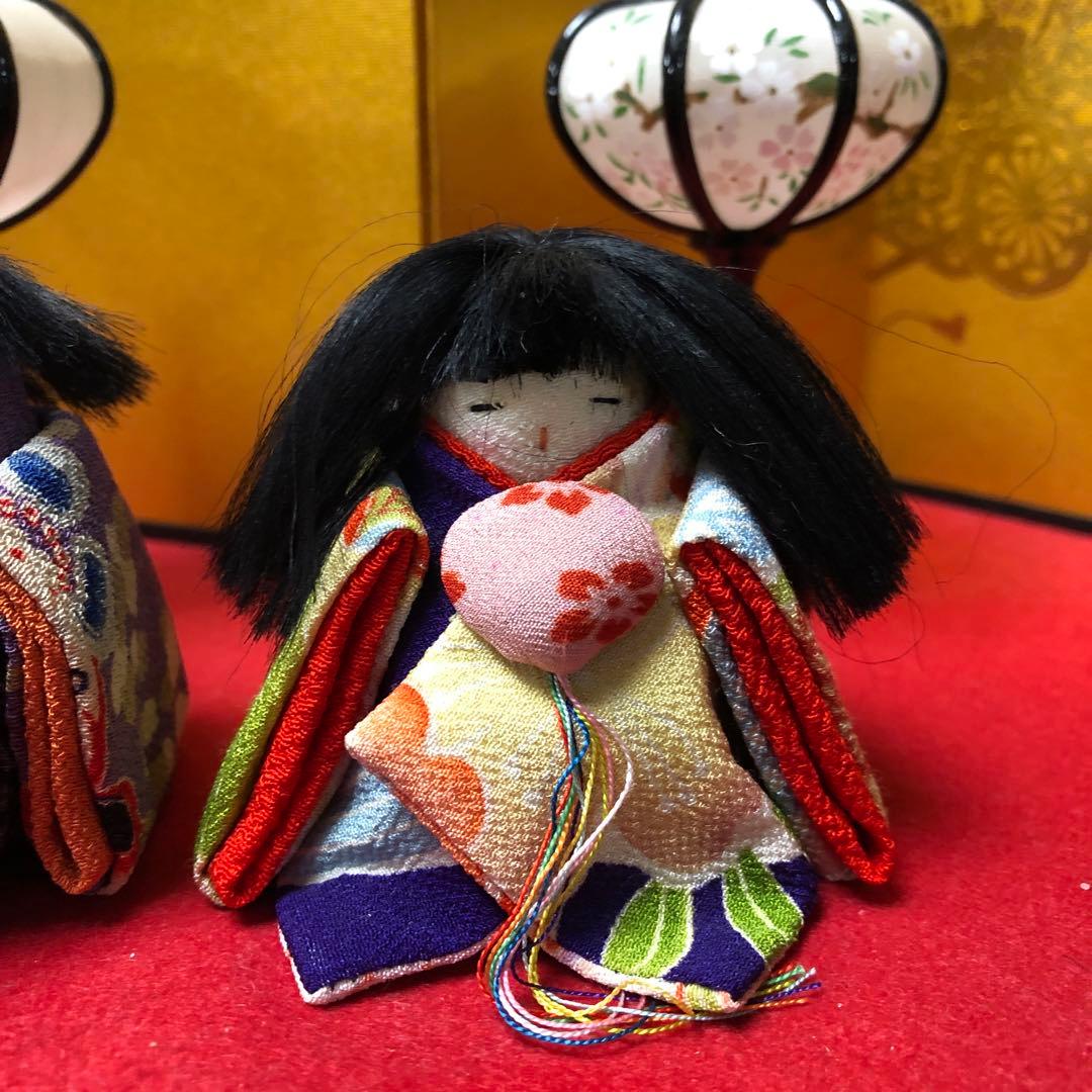 お雛様　古布 江戸ちりめん　ひな祭り　手作り　立ち雛　③