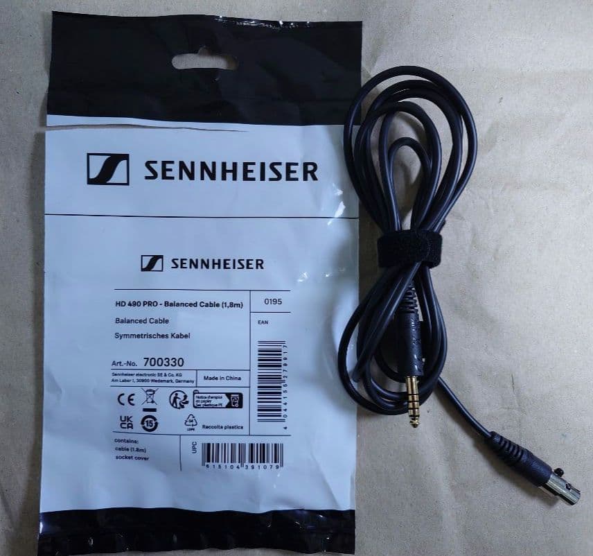 Sennheiser HD 490 PRO と 4.4mmバランス接続ケーブル