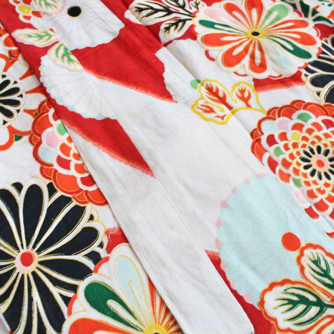 七五三 5歳 7歳 女の子 子供 アンティーク 着物 つくり帯 セット