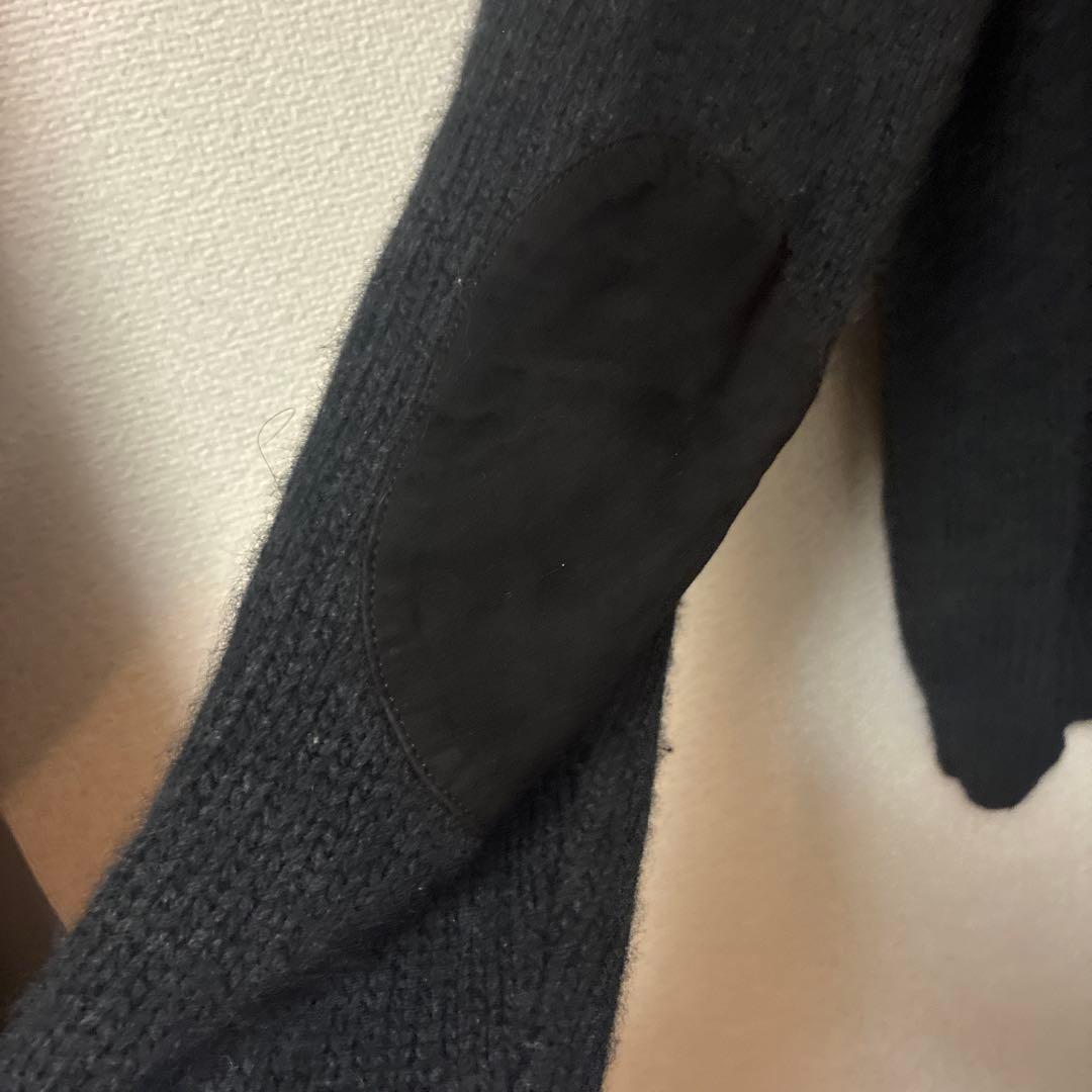 Ralph Lauren ショールカラーエルボーパッチニットカシミヤセーター　Ｌ