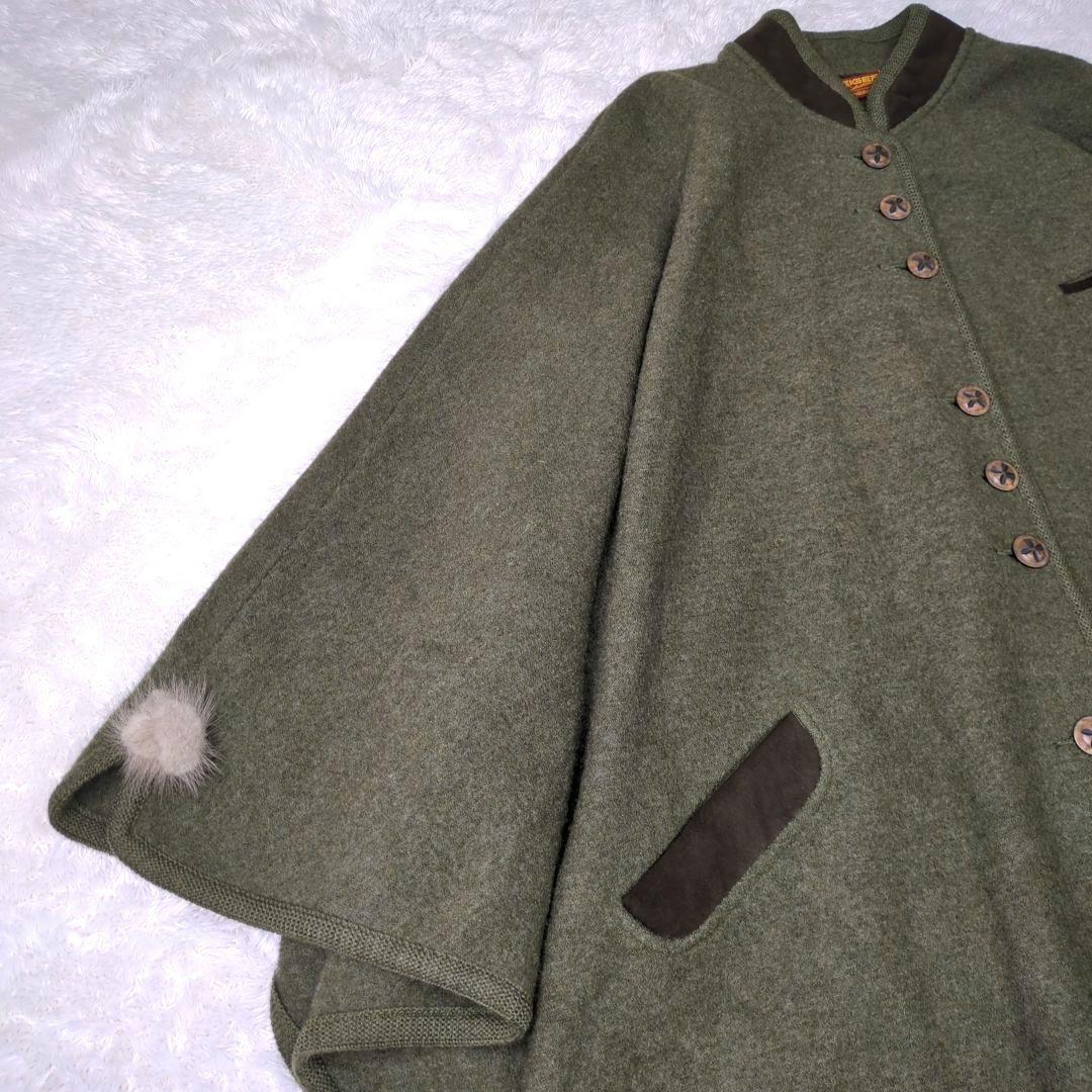 購入者様決定✨GEIGEIR ガイガー ウール マント ゆったりニット ポンチョ