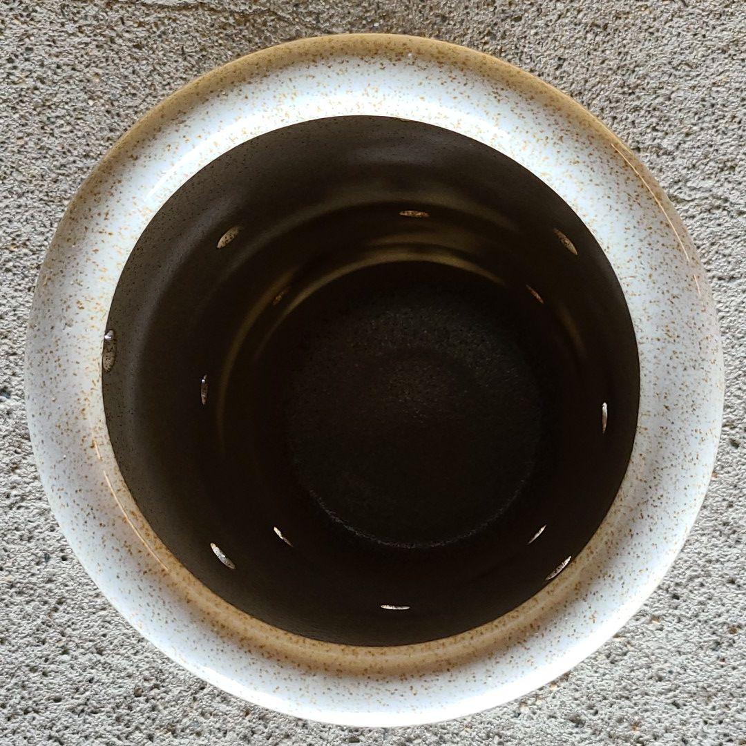 信楽焼傘立て  花紋  高さ４７cm