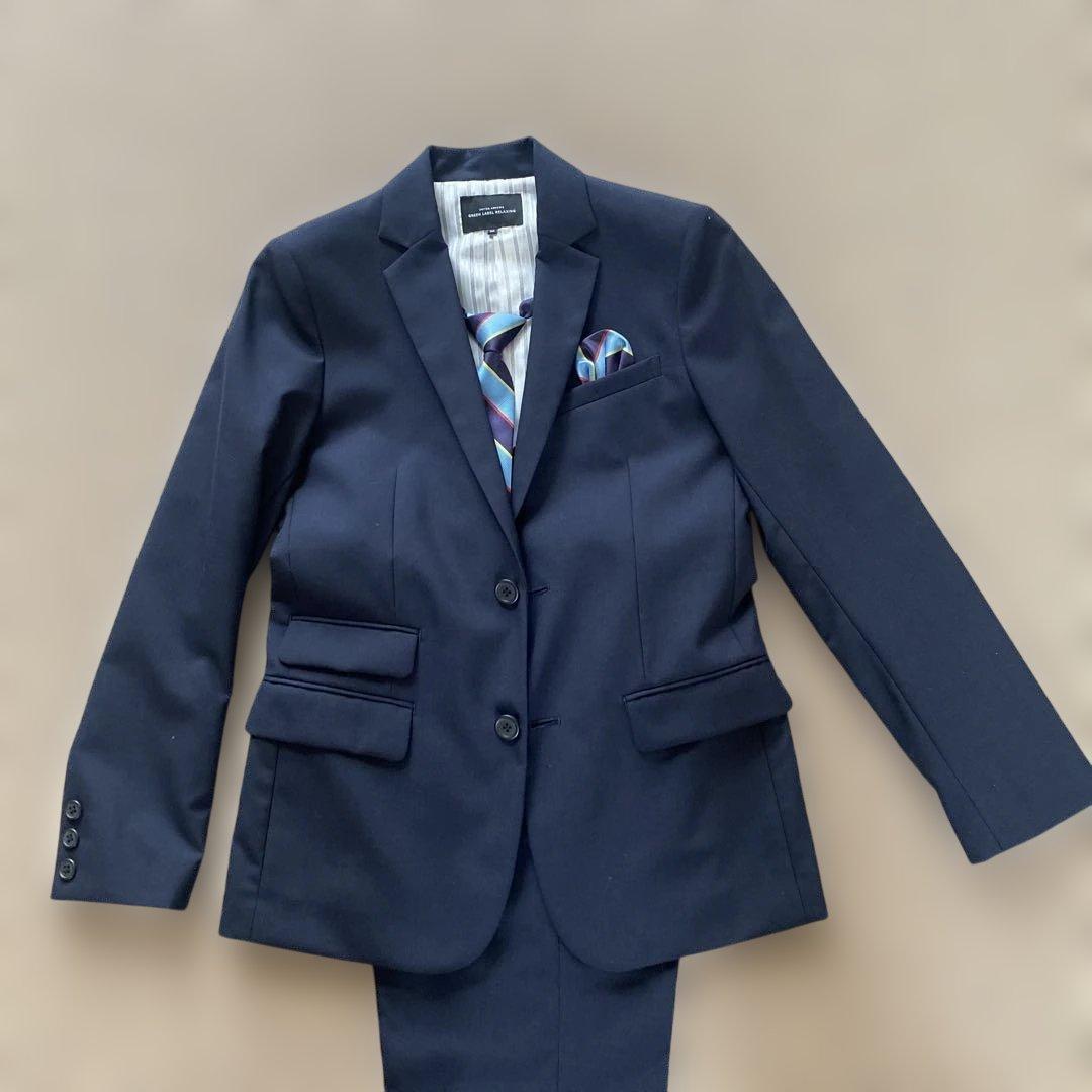 GREEN LABEL RELAXING スーツ 155 ネイビー