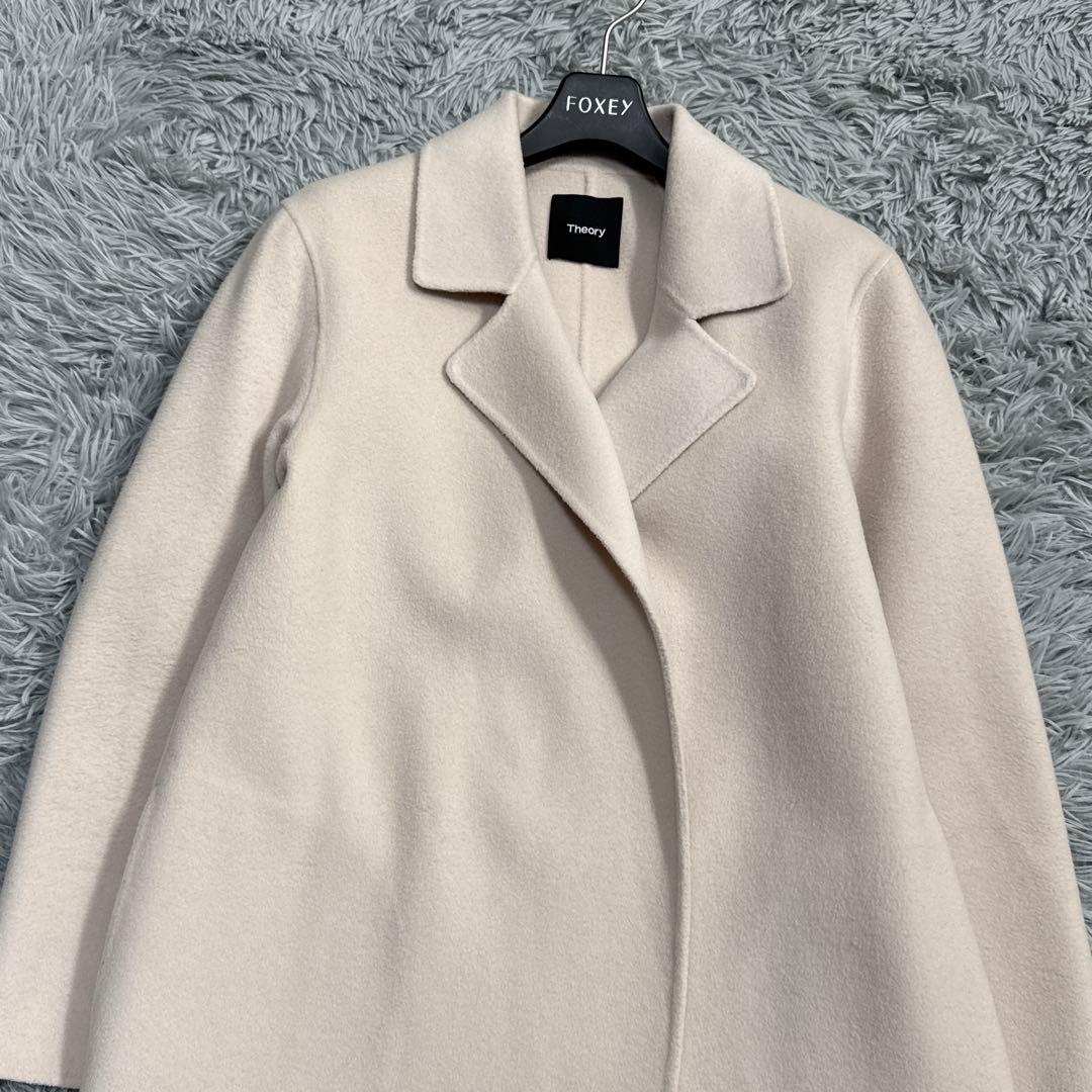 美品✨22AW セオリー カシミヤ混 LUXE NEW DIVIDE ピンク