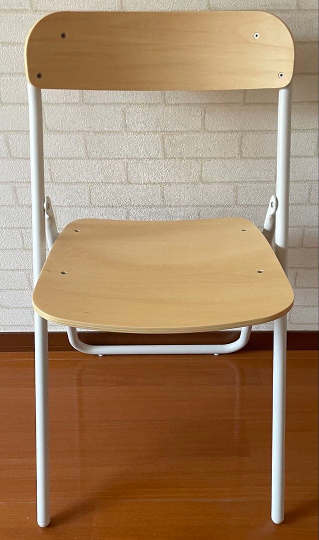 無印良品MUJIスチールパイプテーブル、チェア板座セット