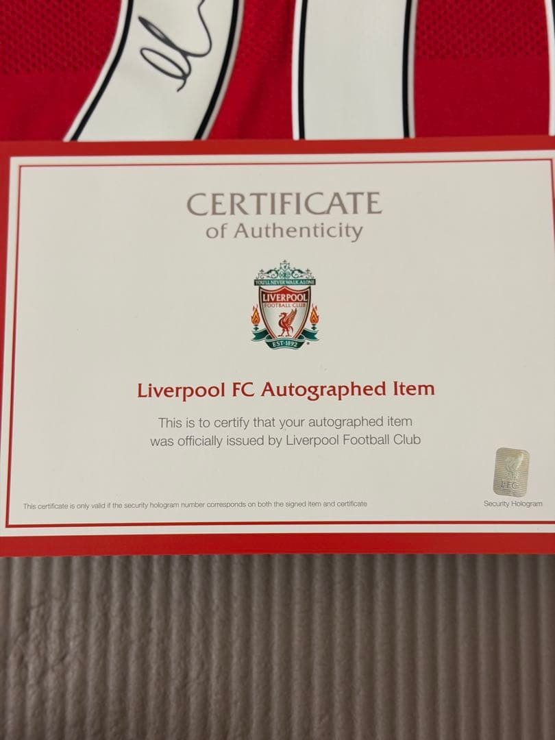 リバプールFC 公式　アダム・ララーナ サイン入りユニホーム