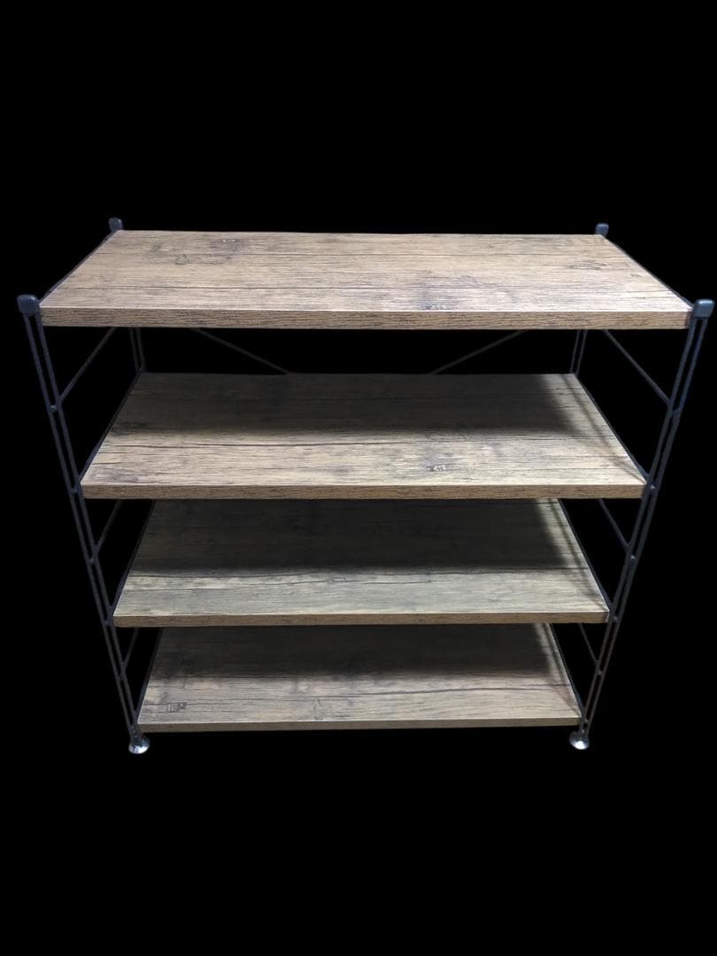 YAMAZEN ラック 木製棚板 4段