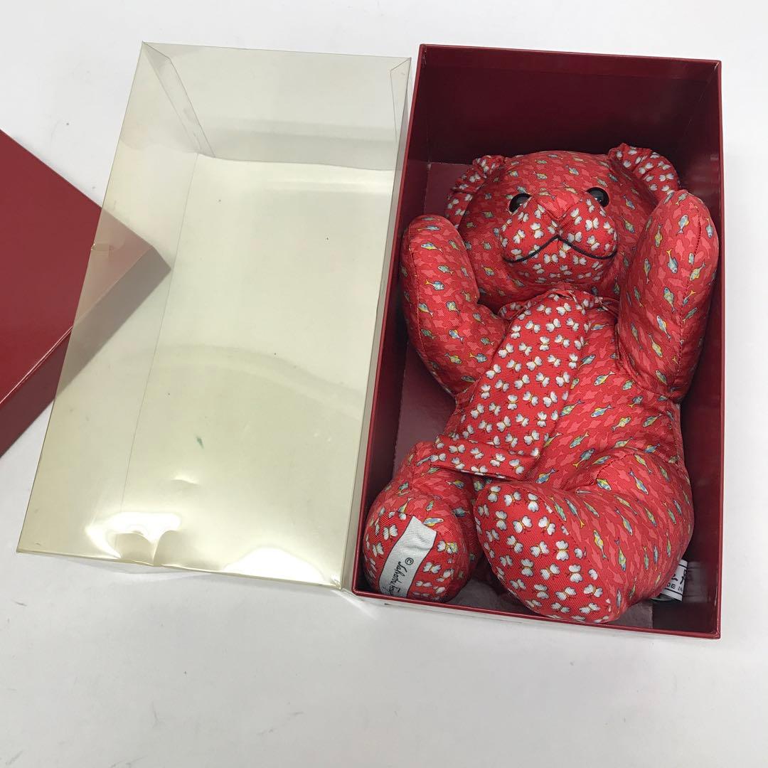 ☆極美品☆Salvatore Ferragamo テディベア ぬいぐるみ レッド