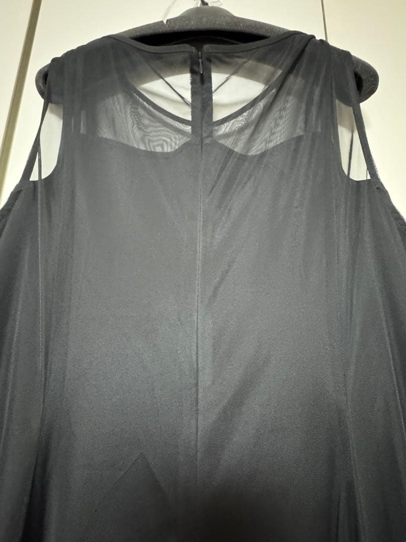 【美品送料込】ブラックフリルパーティードレス　ジャケット　ワンピース　XL