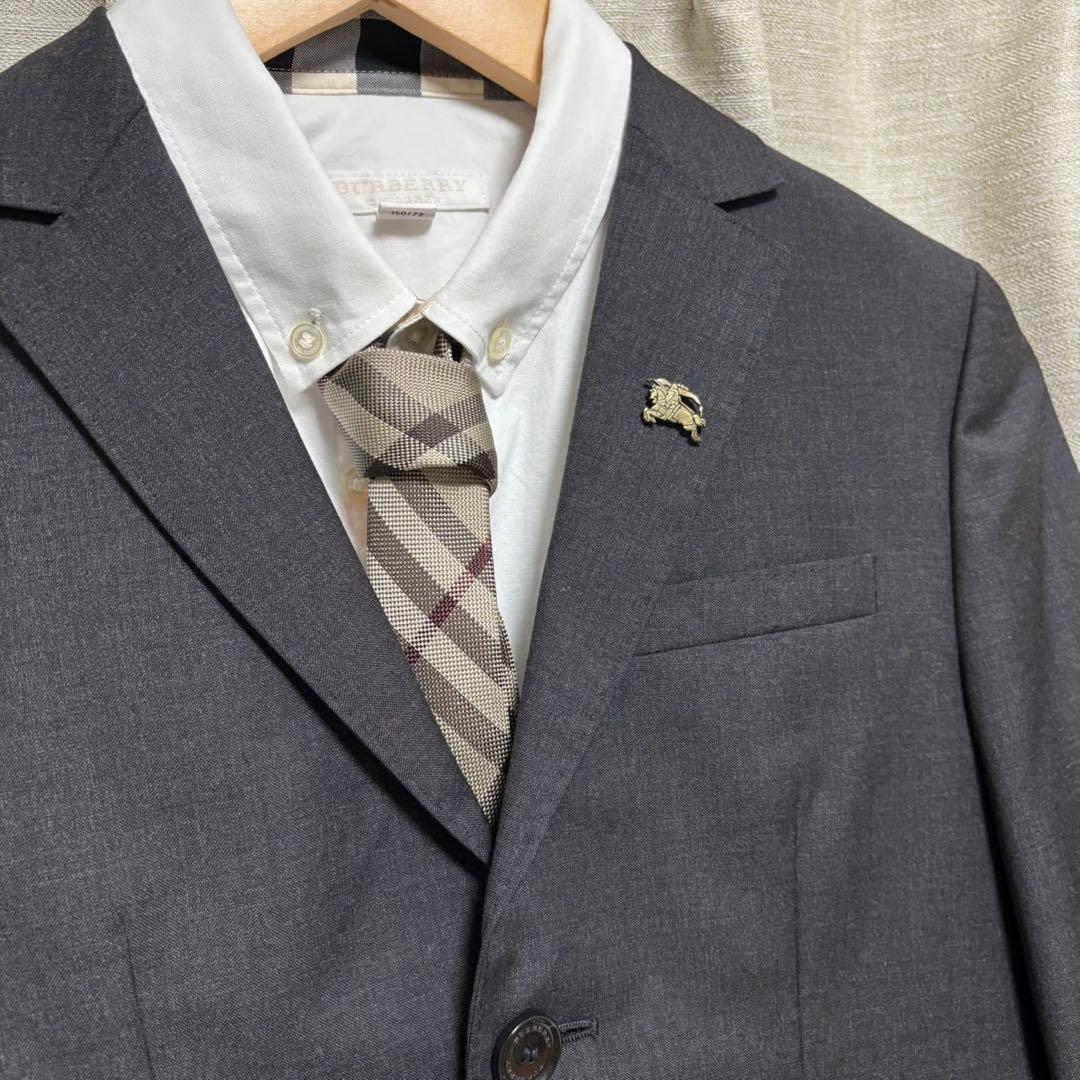 希少　バーバリーブランドスーツ　セット　ネクタイ　卒業式150