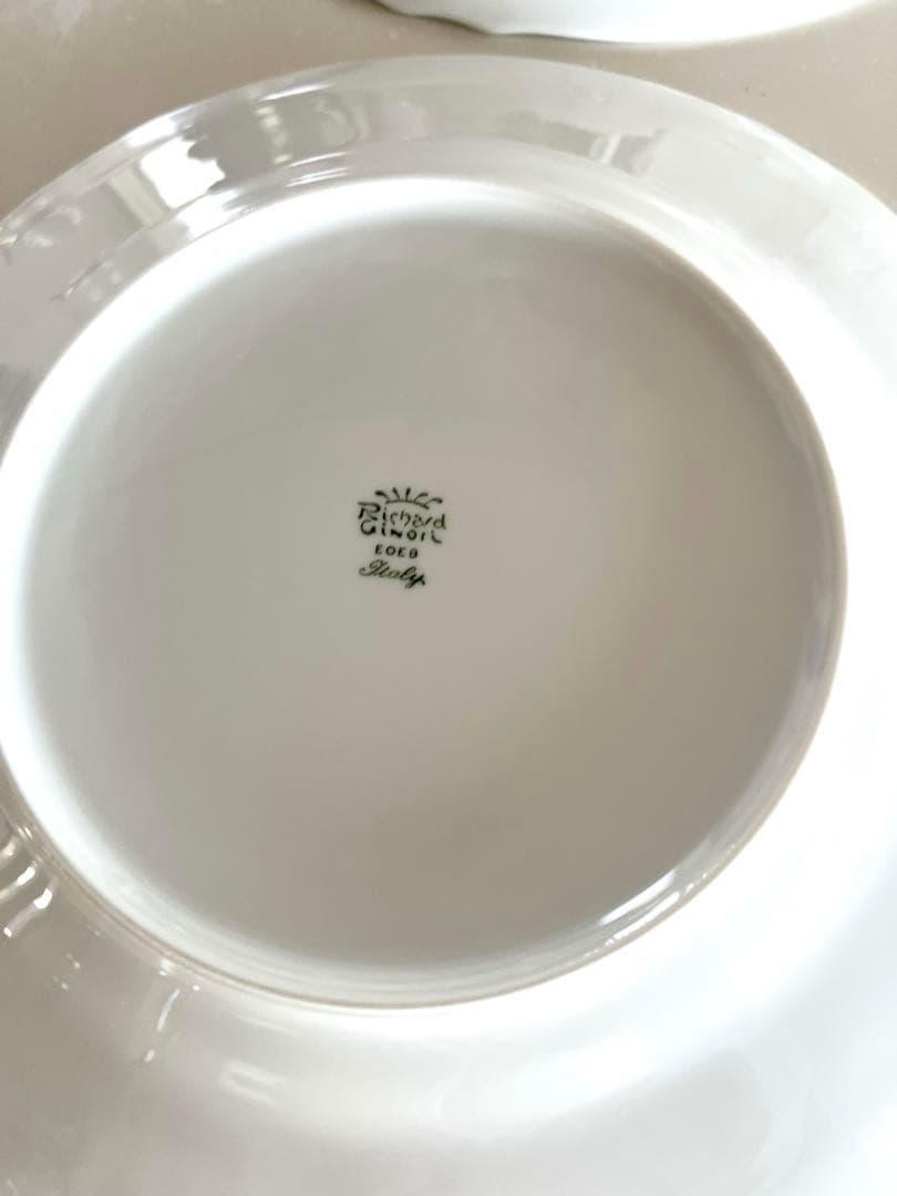 はよはなジノリ ベッキオホワイト 26cm フラットプレート 4枚セット