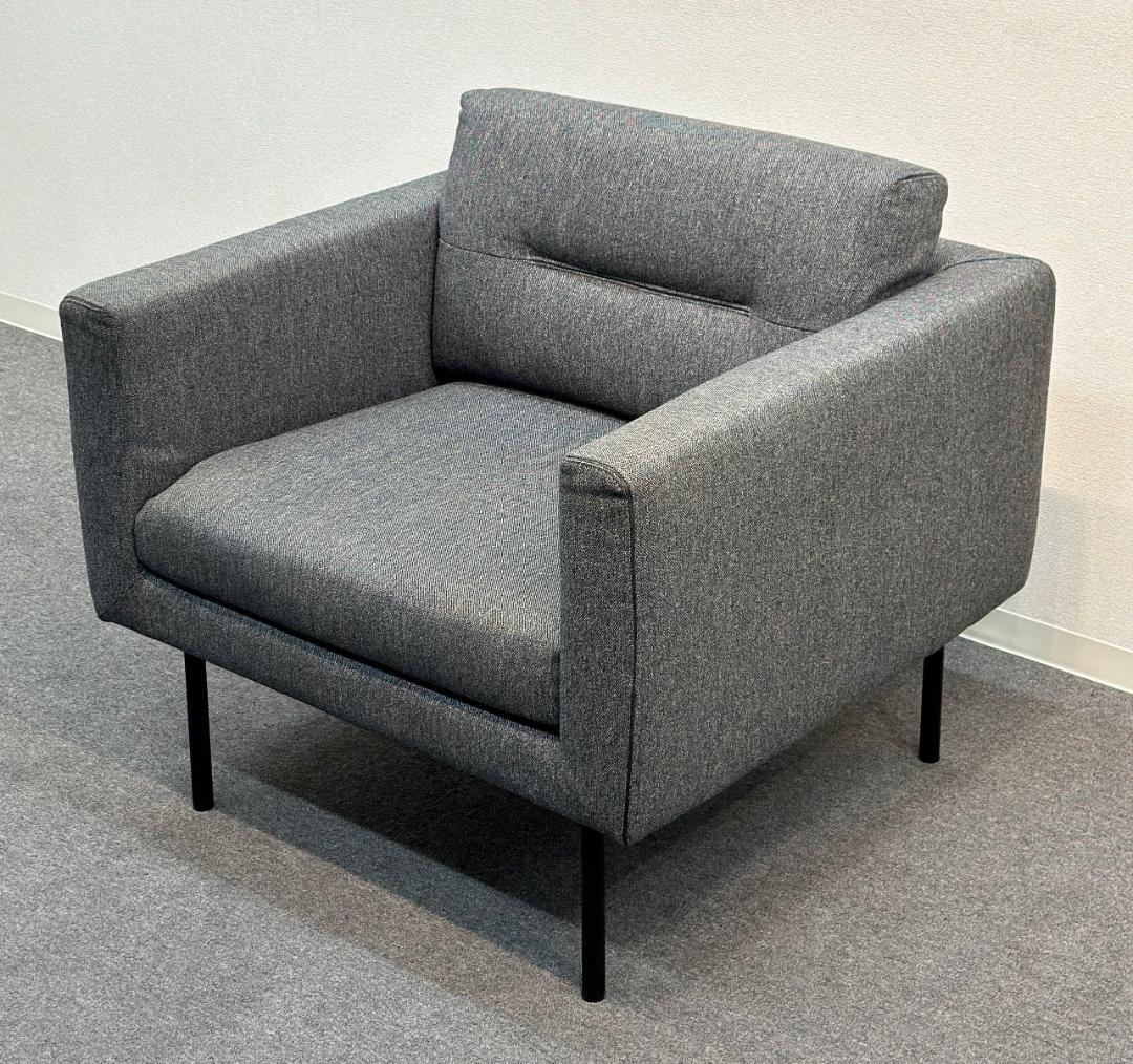 アンドリューワールド■エレメント　ラウンジ チェア　チャコールグレー　1Pソファ