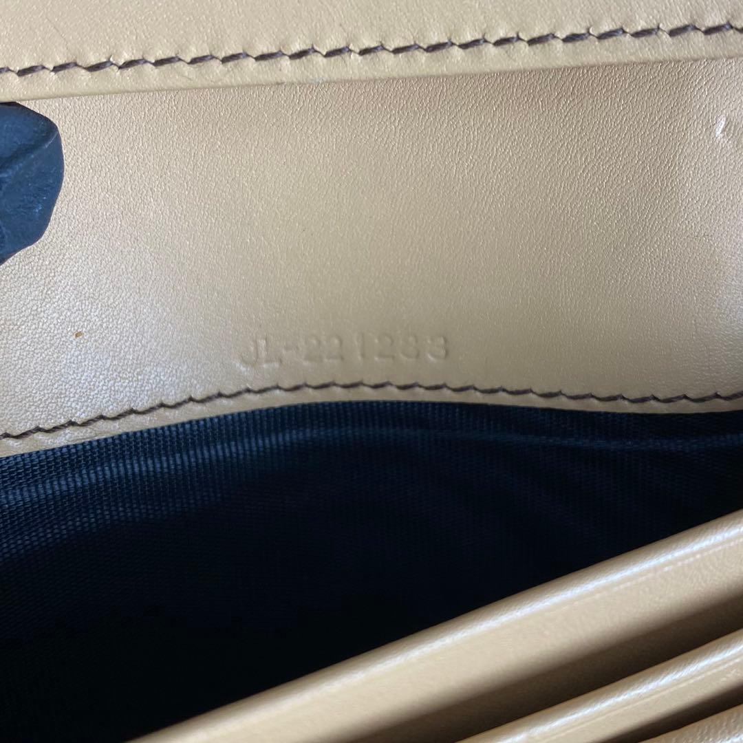 美品 フェラガモ ゴールド ガンチーニ 二つ折り 長財布 ブラウン