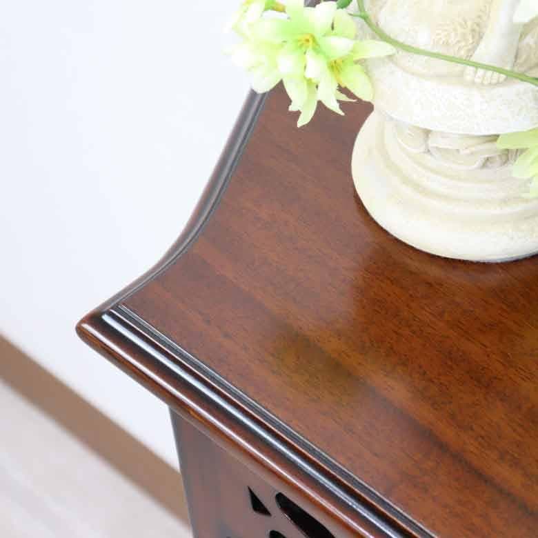 マホガニー無垢材 コンソール 天然木 木製 コンソールテーブル 花台