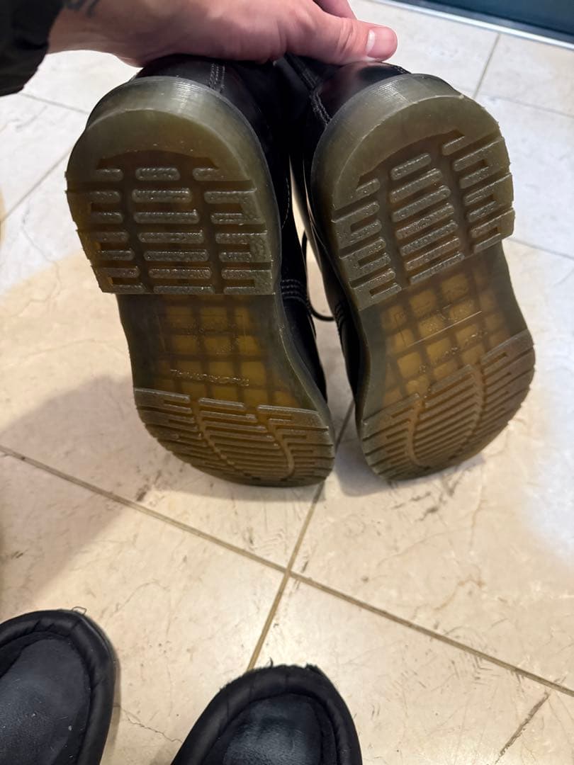 Dr.マーチン　ブラックレザー ハイカットブーツ