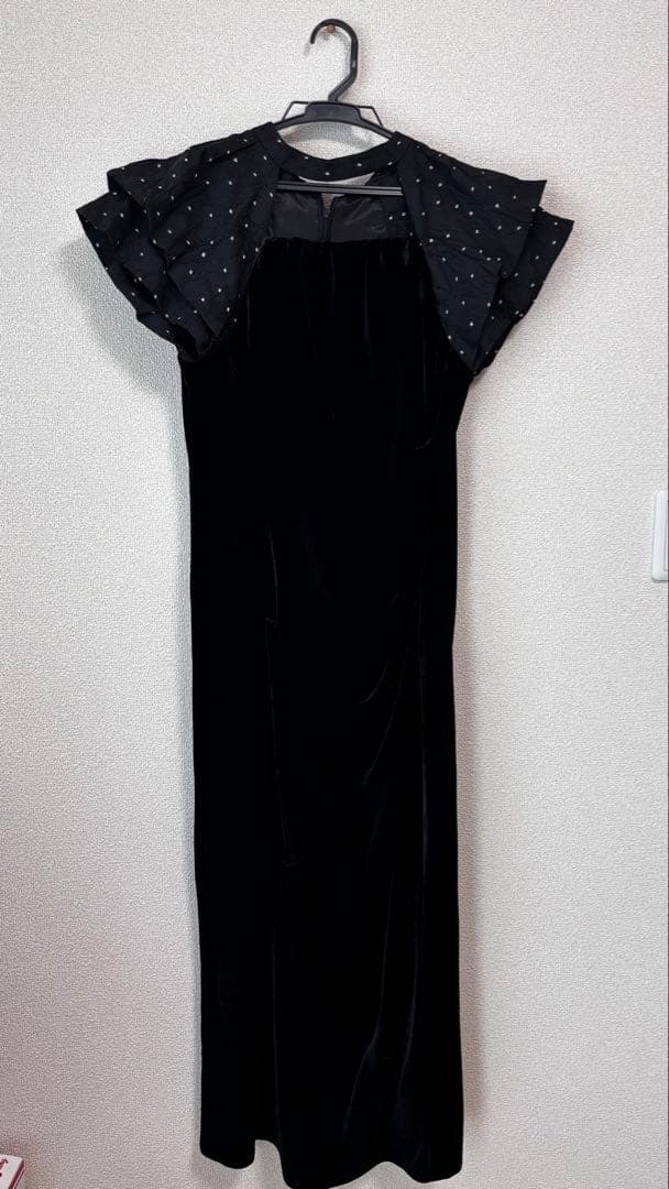 スーツ・フォーマル・ドレス ANDRESD drape velour dress