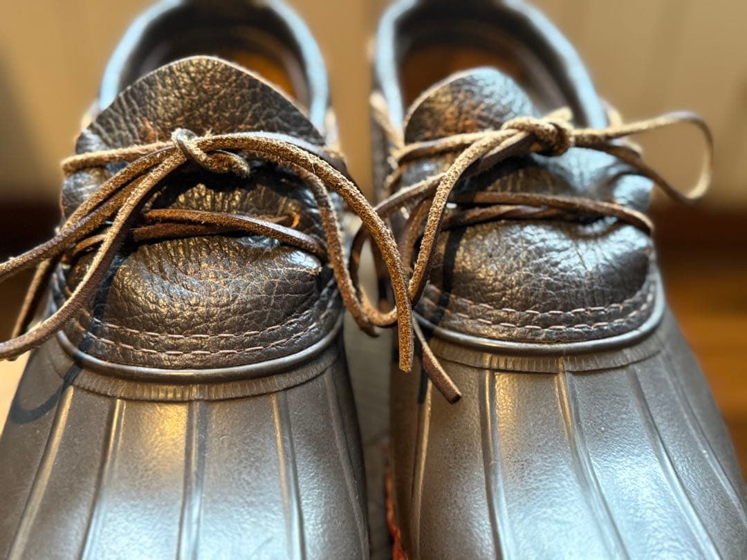 LLbeanビーンブーツ　ガッシュー　ブラウン レースアップ　赤ソール