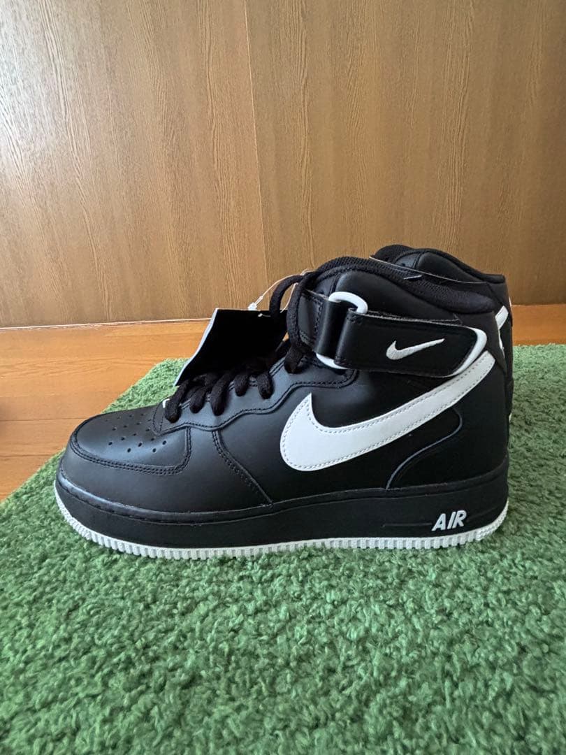 NIKE エアフォース1 ミッド ブラック ホワイト27cm