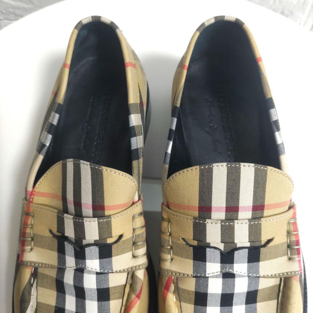 Burberry　バーバリー　ノバチェック　ローファー 　キャンバス　36.5