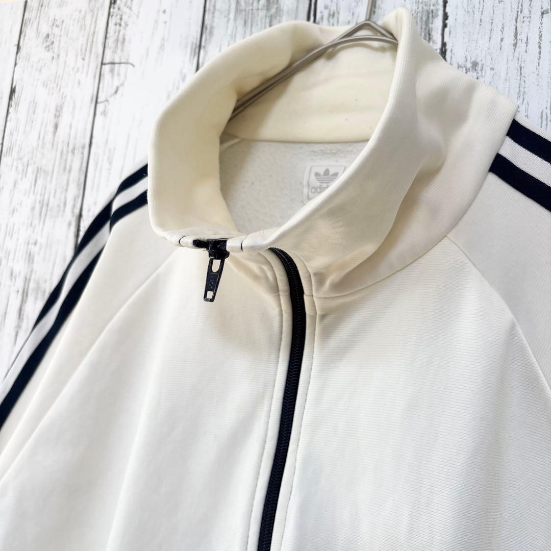 70's復刻　adidas アディダス　トラックジャケット　ホワイト　万国旗