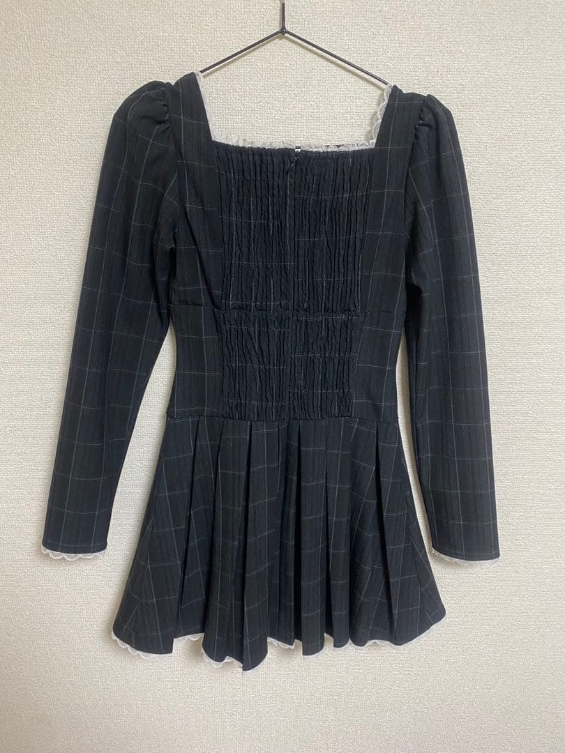 bubbles ガーリープリーツワンピース ブラック