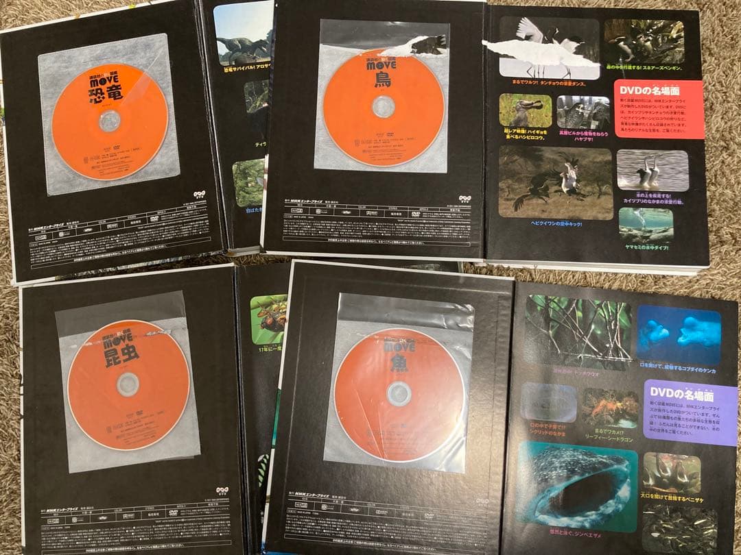 【中古】講談社の動く図鑑　move 9巻セット　DVD付　動物魚昆虫鳥恐竜宇宙