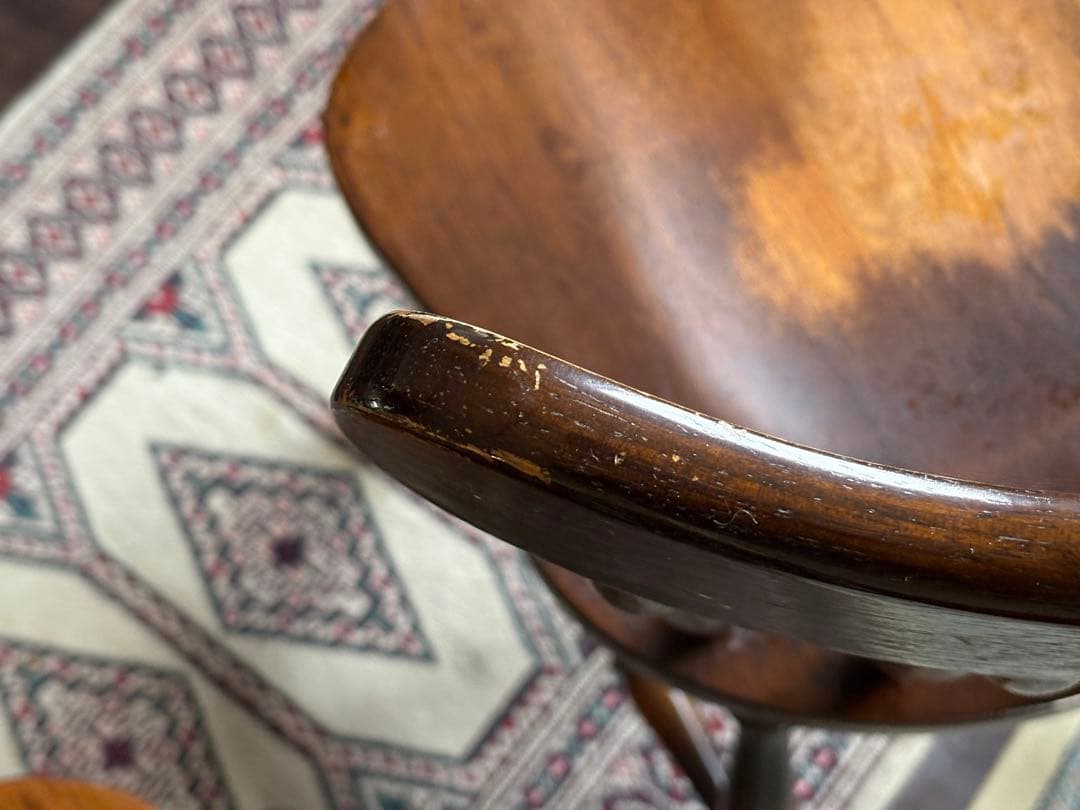 飛騨産業　キツツキマーク　ウィンザーチェア　レトロ　ヴィンテージ　4脚セット