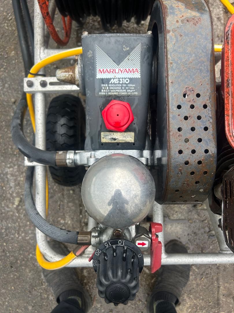 宮崎　丸山 セット動噴 MS310 4馬力 高圧　動力噴霧器 散布機 吸水　排水