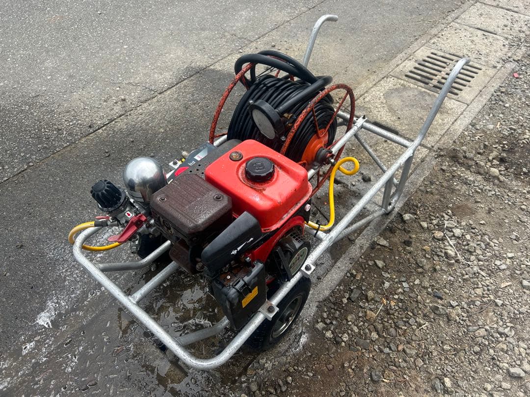 宮崎　丸山 セット動噴 MS310 4馬力 高圧　動力噴霧器 散布機 吸水　排水