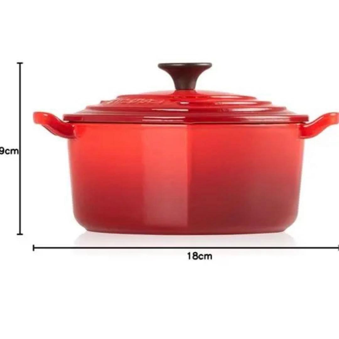 LE CREUSET ココットダムール(チェリーレッド)ホーロー鍋⭐︎ハート型⭐︎