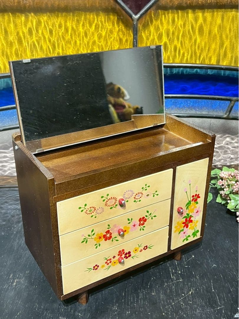 希少 花柄 小物入れ 昭和レトロ 当時物　　インテリア レトロポップ