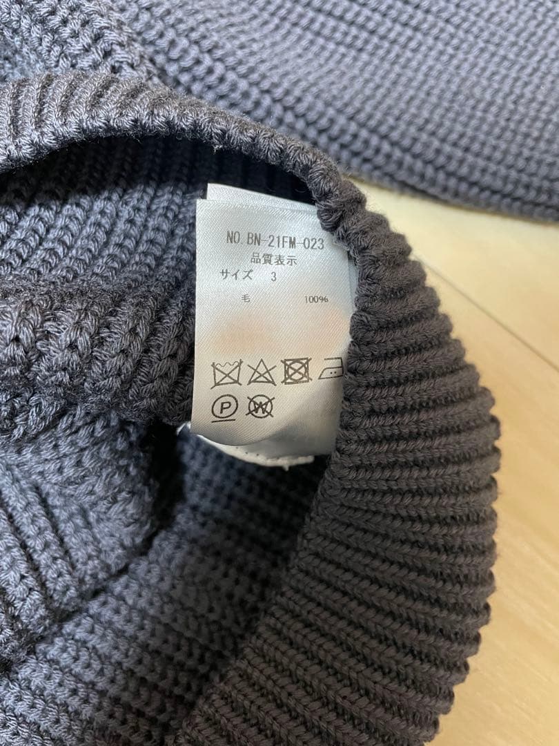 BATONER SIGNATURE crew neck knit ダークグレー