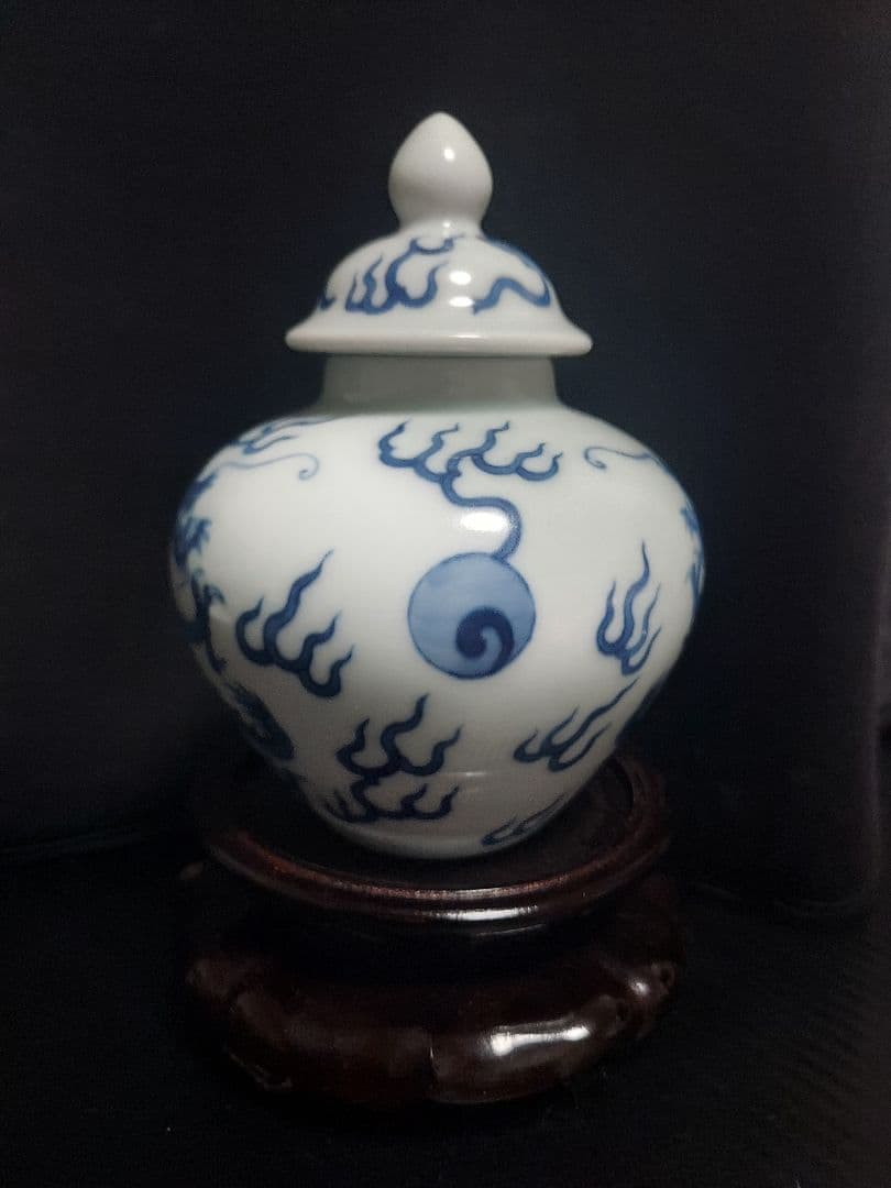 大清康熙年製　蓋壺　清朝期