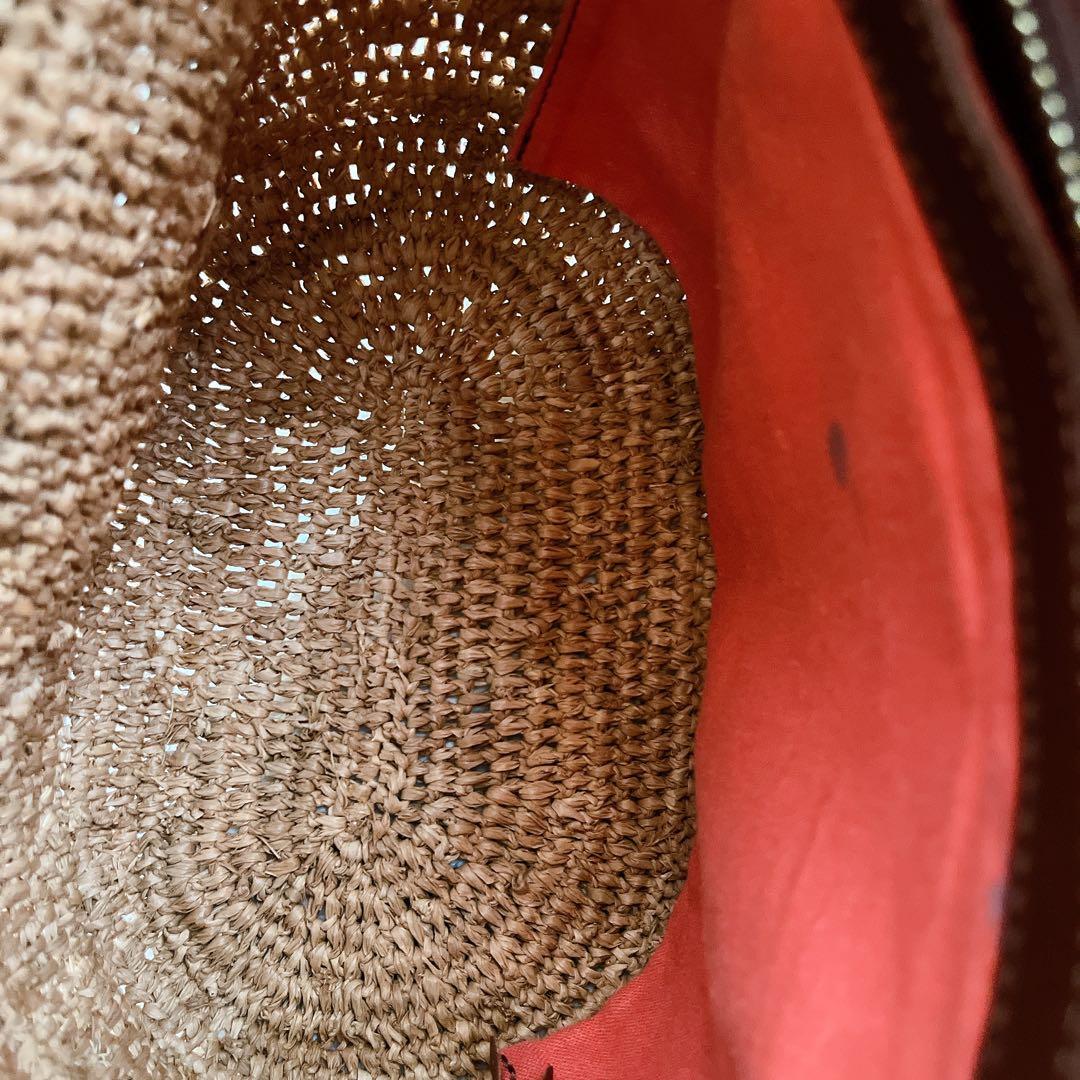 美品✨IBIZA イビサ ラフィア かごバッグ ショルダーバッグ ナチュラル
