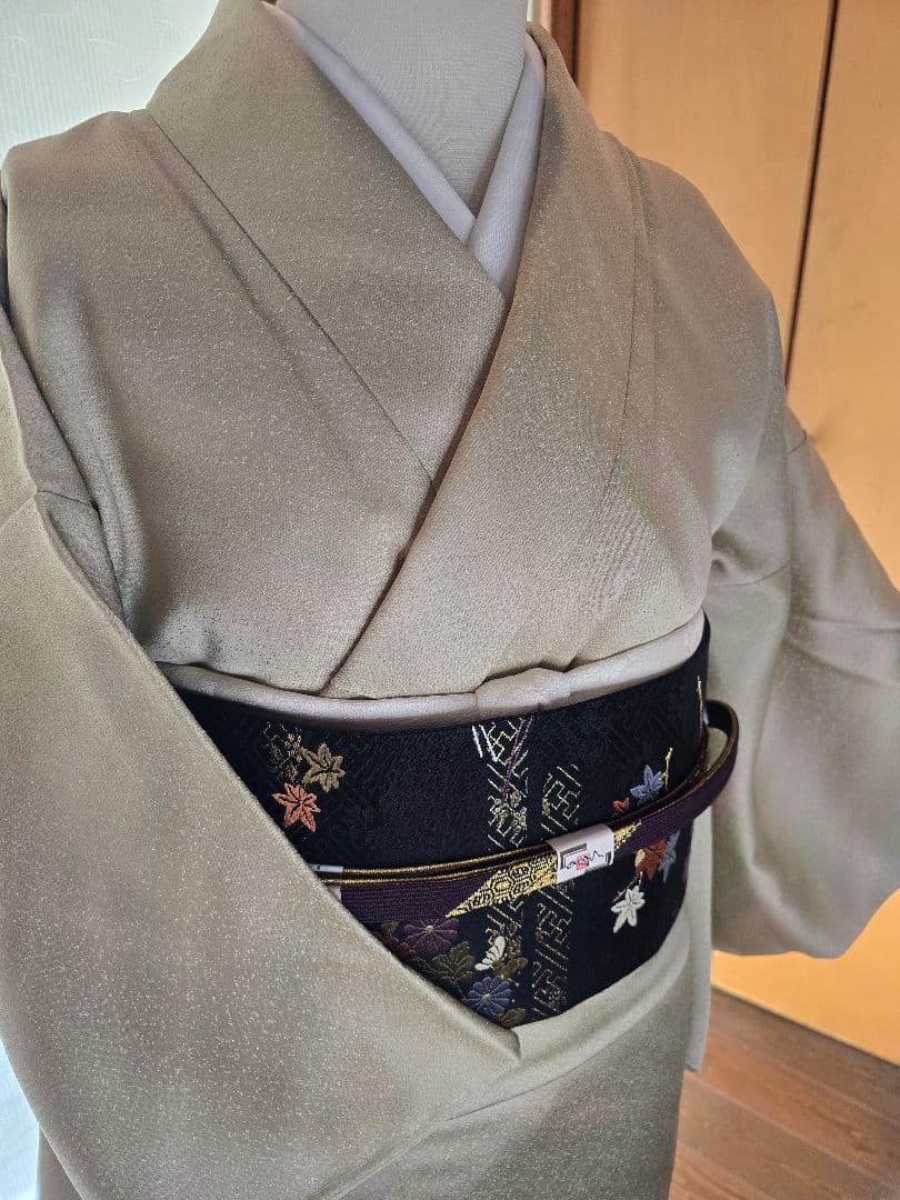 仕立て上がり　未使用品　色無地　暈し ４点フルセット　袋帯