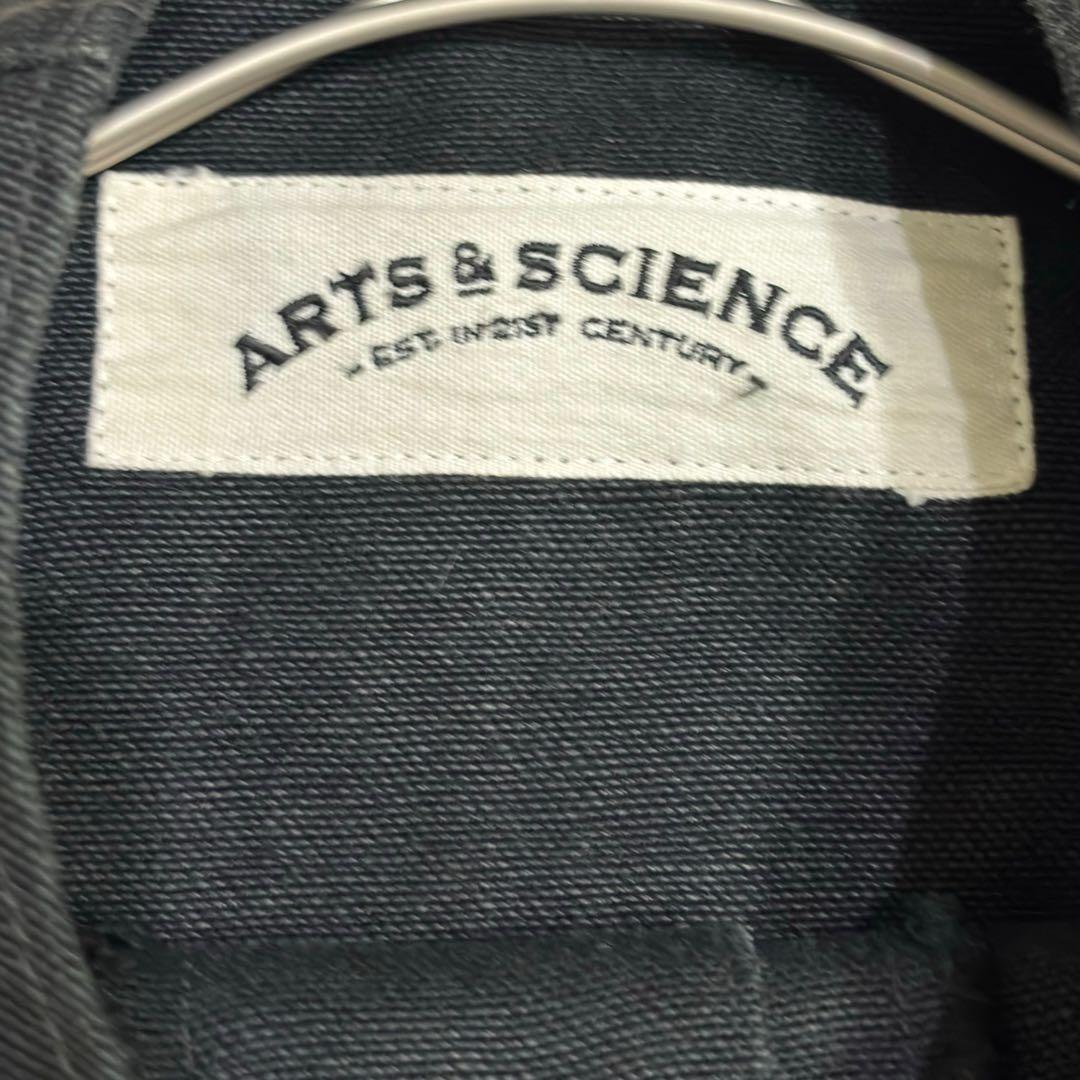 アーツアンドサイエンス ノーカラージャケット コート ブラック