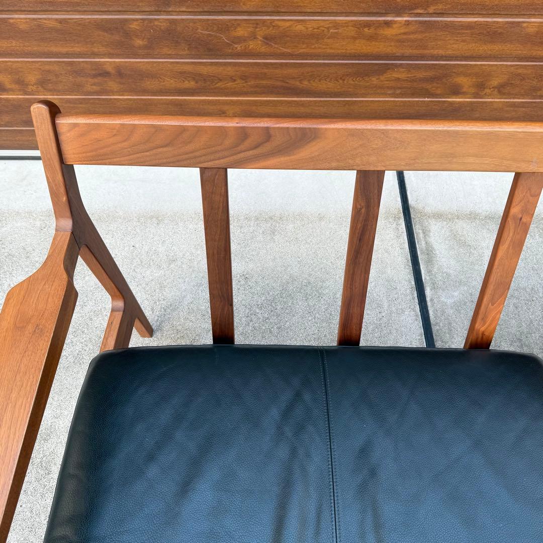 美品 ナガノインテリア 3P ソファ ウォールナット 本革 購入価格46万