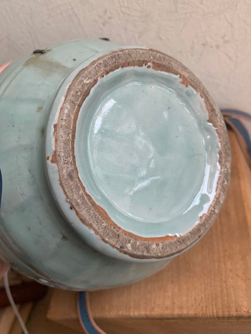 中国明時代早期青磁花瓶