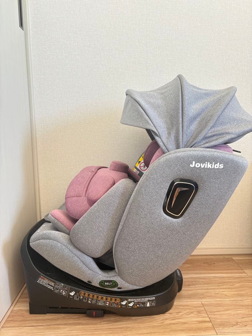 一回しか使ってなかったJovikids 回転式チャイルドシート日差しカバー付き