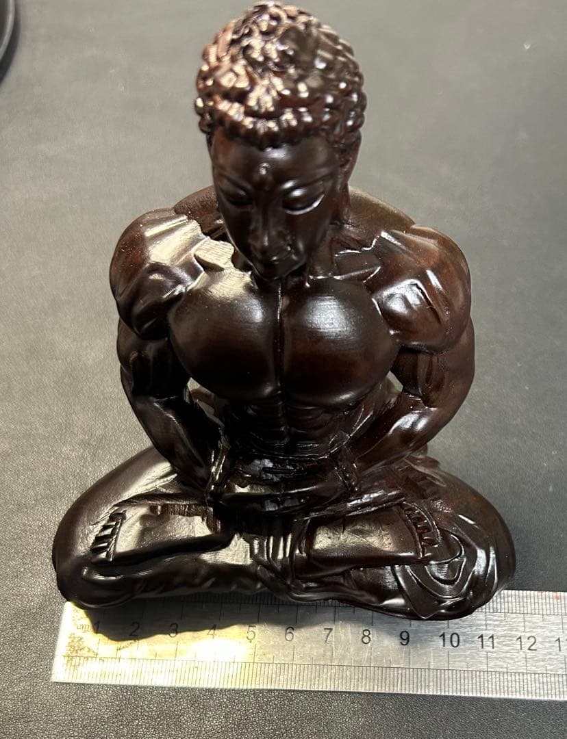 木彫風 禅モチーフ オブジェ｜仏陀デザイン 置物｜インテリア　プレゼント　筋トレ