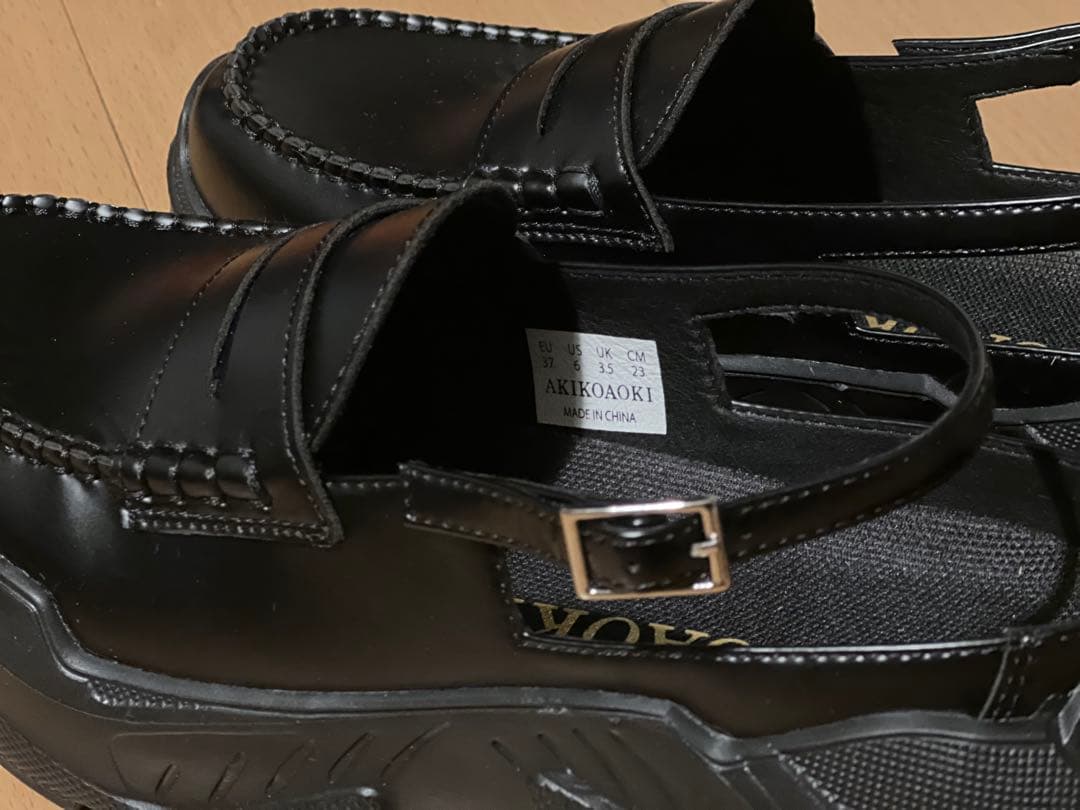 AKIKOAOKI demi ブラックローファー 23cm