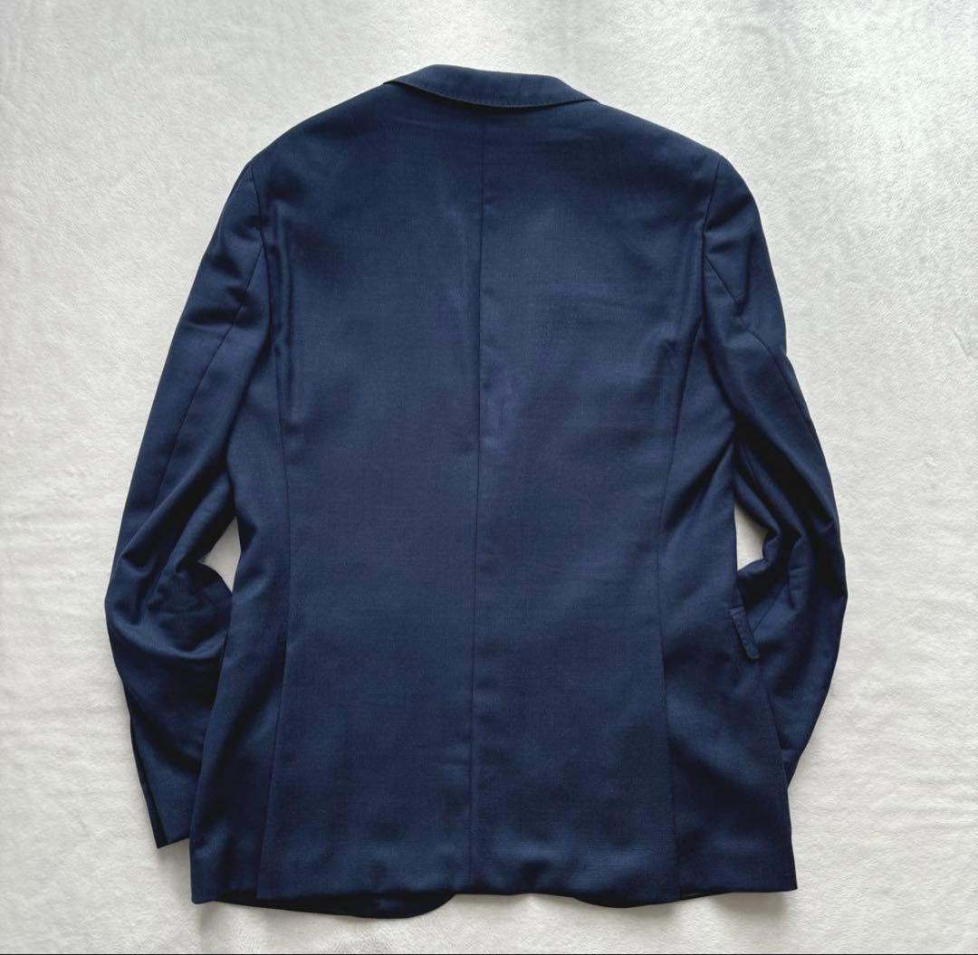 【美品】ヒューゴボス　スリーピーススーツ　ブルー系　ストレッチ性　メンズ　紳士服