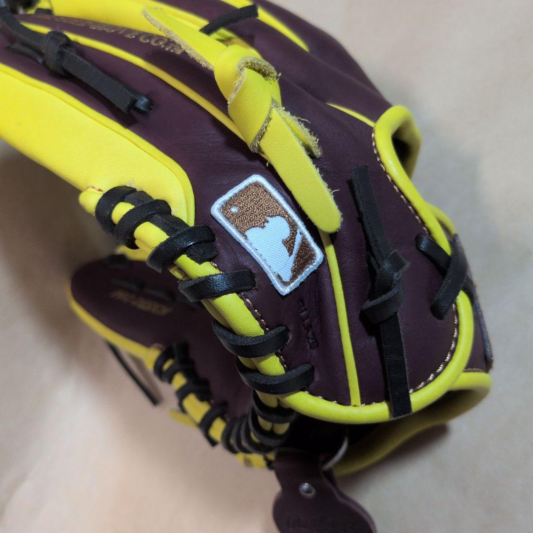 ローリングス:軟式用グラブ:右投げ:一般大人用:チョコ/イエロー:11.5インチ