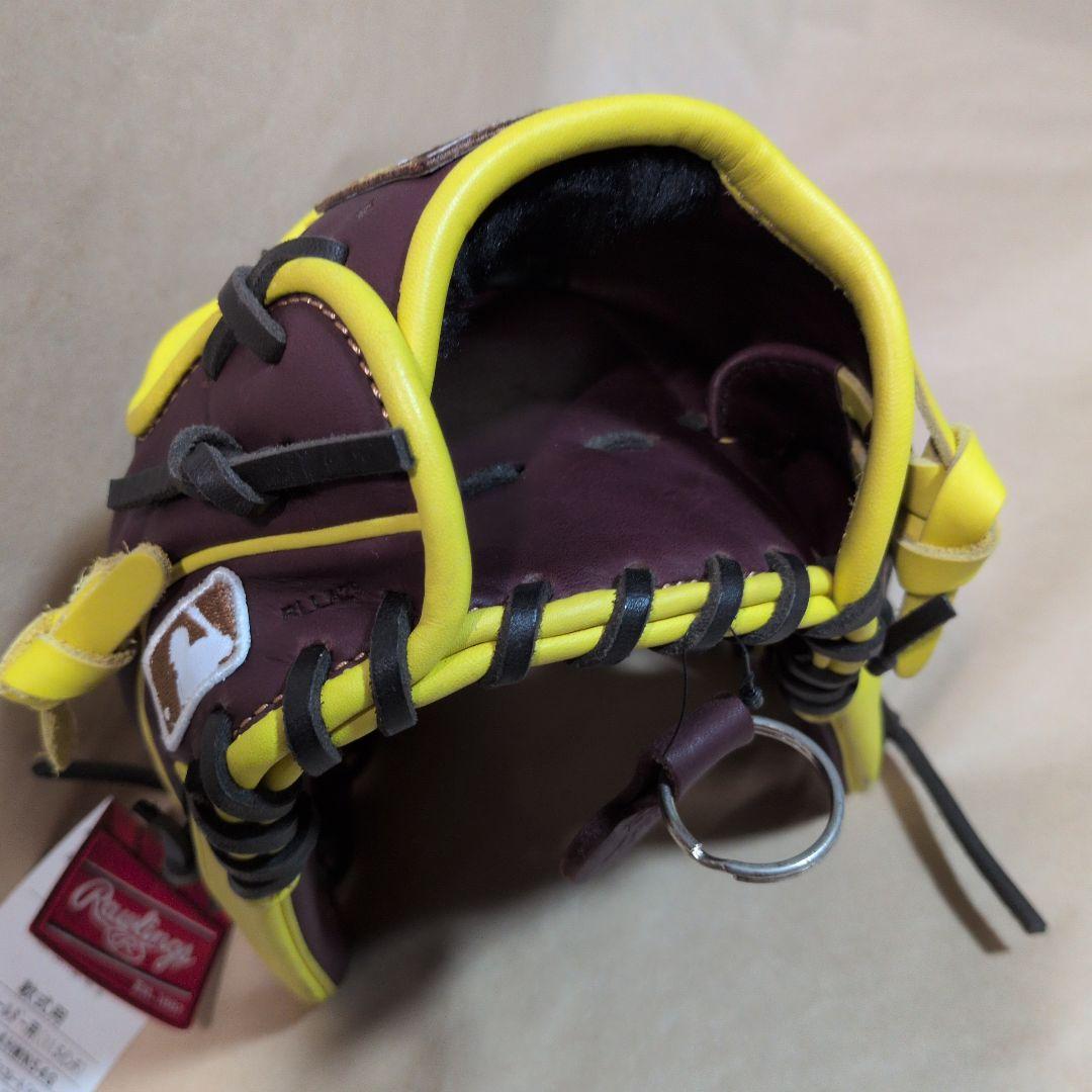 ローリングス:軟式用グラブ:右投げ:一般大人用:チョコ/イエロー:11.5インチ