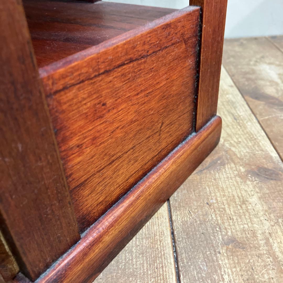 B-1 昭和レトロ 木製格子 飾り棚 2段 シェルフ オープンシェルフ 古道具