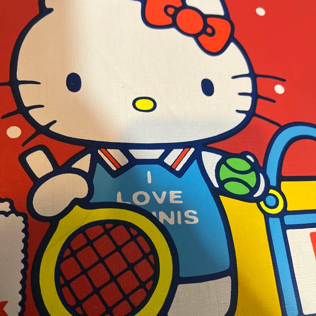 ✳︎レトロ　ハローキティ　かご　バスケット　サンリオ　収納　籠　昭和　レア編み込み