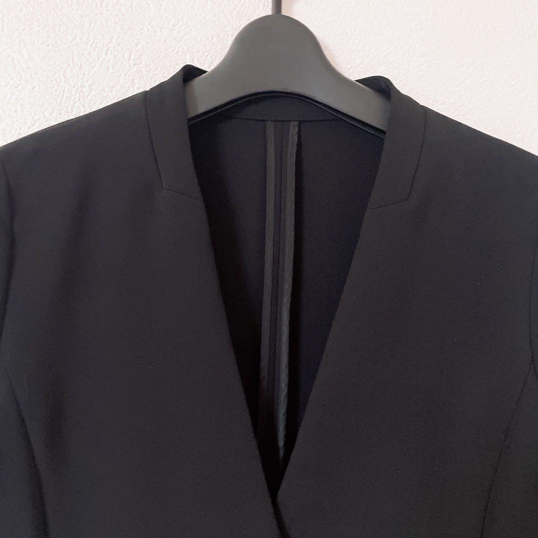 美品✨ソージュ ストレッチファインノーカラージャケット ブラック M