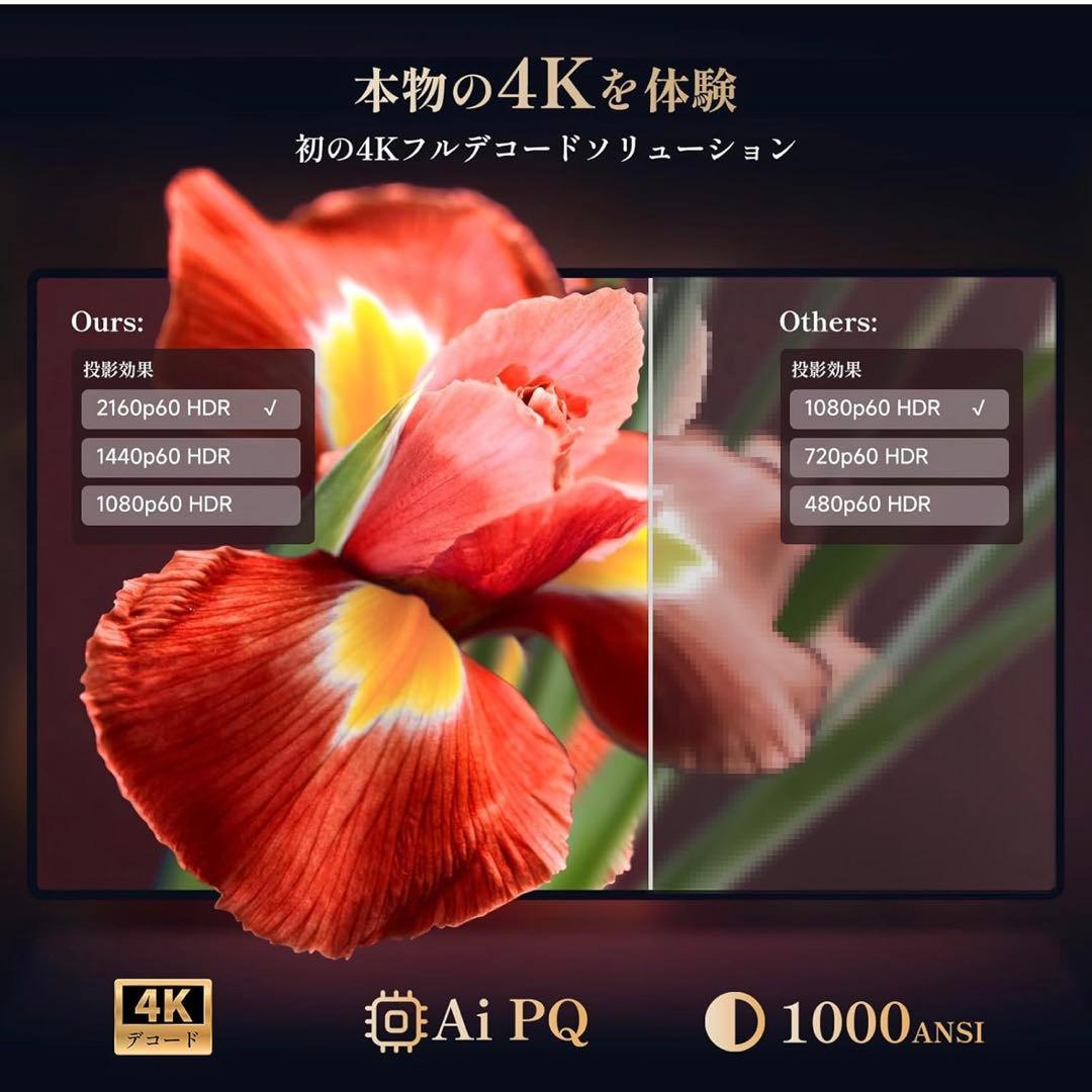 プロジェクター 家庭用 Netflix・Dolby 搭載 iSinbox 4K