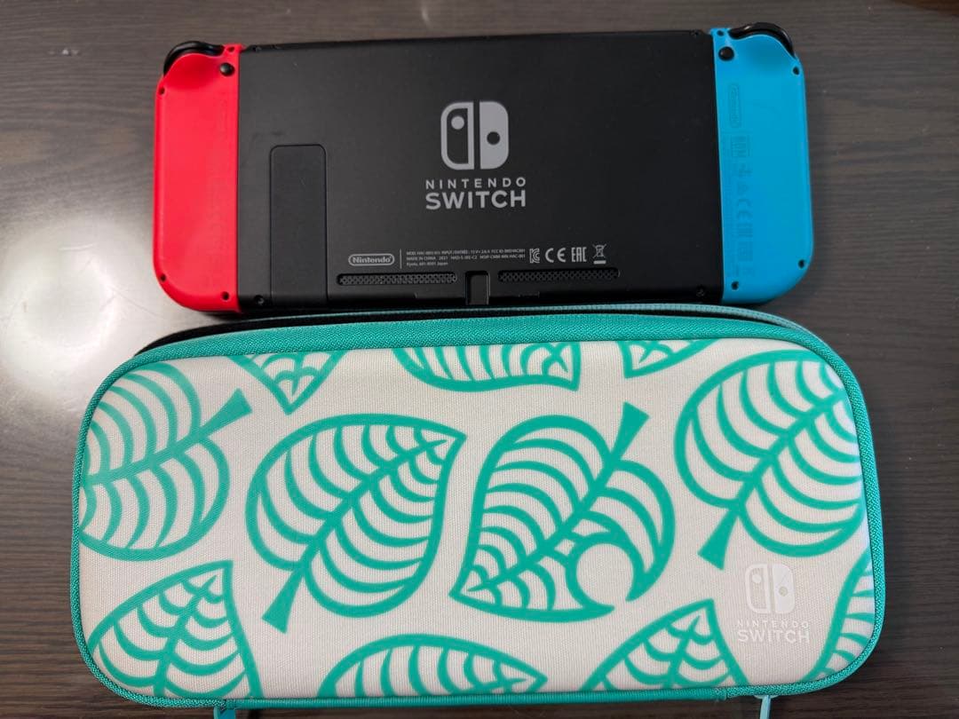 Nintendo Switch 赤/青 本体 付属品 葉っぱケース付き