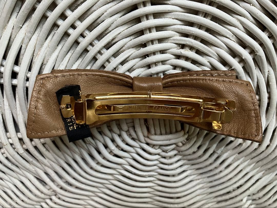 レア❤️リアルレザー❤️ALEXANDRE de PARIS ❤️リボンバレッタ